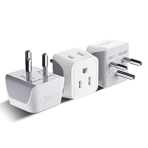 Thailand Travel Adapter with Dual Usa Input (White)