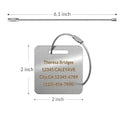 5Pack) Custom Personalized Luggage Tags-Customized Unique tag for Suitcase Backpack Travel,Bags (Rose Golden(2×2) Plane) (Rose Golden(2×2)plane)
