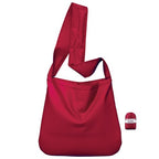 Sling 19L Foldable Packable Crossbody Grocery Bag for Men & Women (Burgundy)