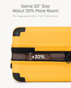 Luggage Set Light and Durable Hardshell (Yellow2.0 / 3-Piece Set (20/24/28))