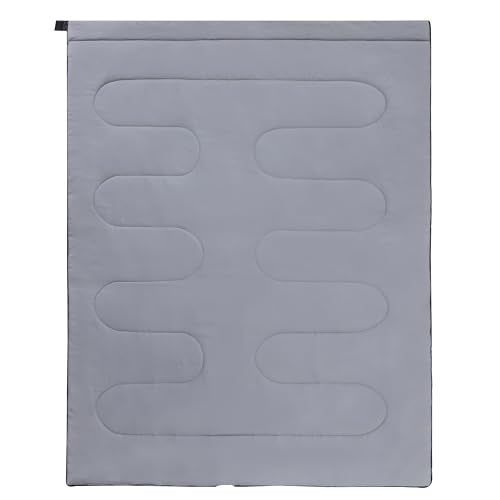 40 Degree Sleeping Bag for Adults (40F-84" x 40" Right Zip / Black Gray)