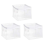 Clear Zippered Storage Bags for Closet Organization (3-Pack)