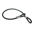 10 pcs 2mm Wire 12 inch Vinyl Coated Stainless Steel Cable with Loops Short Wire Rope Lanyard Lock Security Chain Link for Outdoor Gates (2mm(T) X 12 in(L) 10PCS / Black)