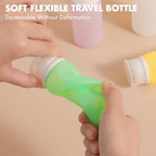 21 Pack Leak Proof Silicone Travel Bottles Set (Multi-color)