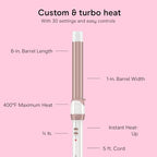 Curling Iron Double (White/Rose Gold / 1 Inch Wand (Pack of 1))
