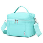 NOL Insulated Lunch Bags for Women Cooler Bag Lightweight Nylon Waterproof Lunch Box for Work Cyan Small 4L (Cyan / Small (4 Liters))