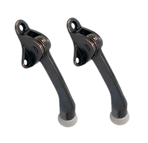 Heavy Duty Kickdown Door Holder (2 Pack / Antique Copper(4"))