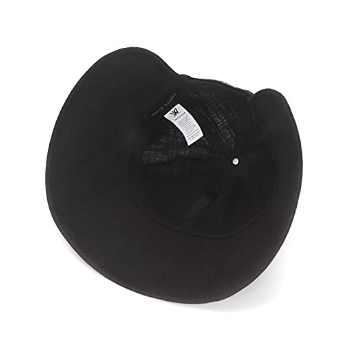 Linen Victorian Bonnet Hat Sun Cap (Small-Large / Black)