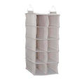 10 Pocket Hanging Shoe Organizer (Silver)