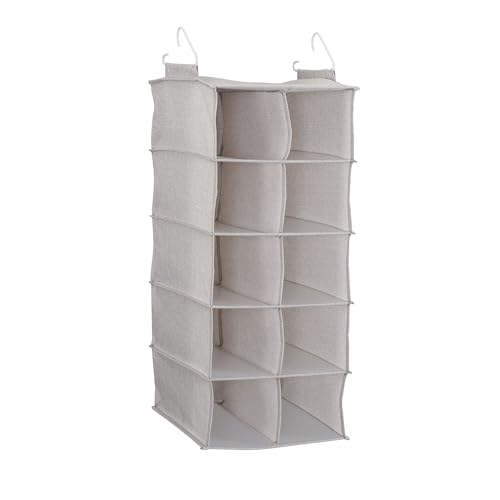 10 Pocket Hanging Shoe Organizer (Silver)