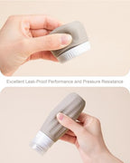 Travel Bottles for Toiletries 8 Pack (3 Ounce bottle 1 Ounce jar / Brown)