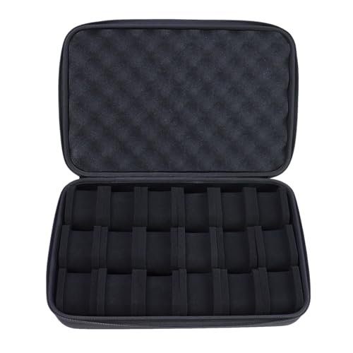 18 Slots Hard Watch Travel Case (Black-18 Slots / 18 Slots Nylon)
