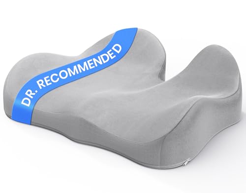 Memory Foam Seat Cushion (Grey / 15.75×18.50×1.97 / 4.13 inch)