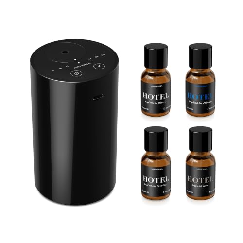 AN8 Waterless Essential Oil Diffuser Starter Kit (Ablack)