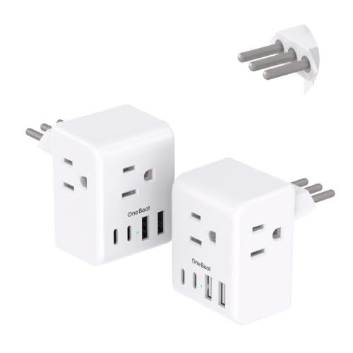 2 Pack US to Italy Travel Plug Adapter