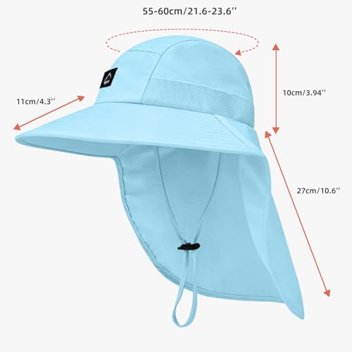 Outdoor Sun Hat for Men Women (1pack-blue)