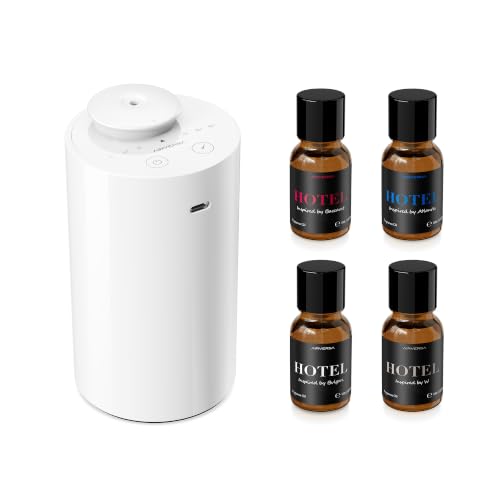AN6 Waterless Essential Oil Diffuser Starter Kit (White2)