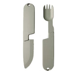 2-in-1 Camping Utensil Set – Knife Fork Combo for Picnic, Portable Outdoor Travel Flatware
