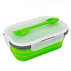 Green Food Grade Silicone Lunch Container Bento Box