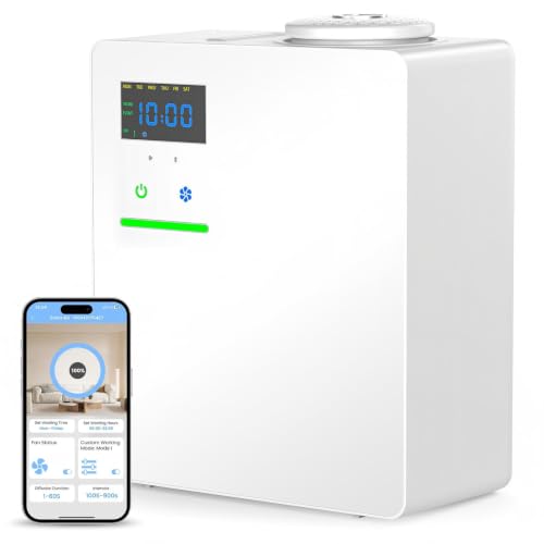 Waterless Essential Oil Diffuser 5000 Sq.Ft for Whole House (White)
