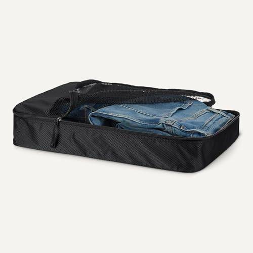 4 Piece Packing Cubes Travel Accessories Set (Black / 4 x Large)
