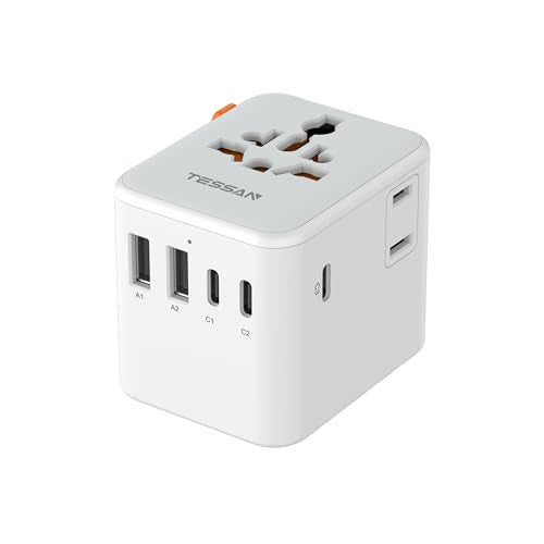 Universal Travel Adapter (White orange)