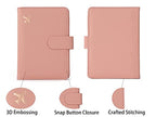Rfid Passport Holder for Travel women (Black pink)