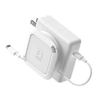 Reel The Side Kick Collapsible Charger Organizer and Travel Accessory (White)