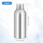 3 Sets Aluminum Travel Bottles 100ml Empty Aluminum Bottle with Screw Lids for Lotion Shampoo Essential Oil Perfume Aromatherapy (3.4 Ounces)