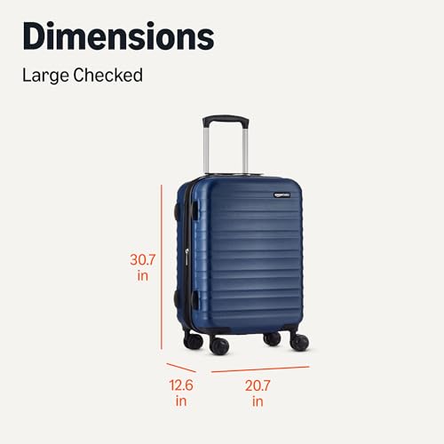 30" Hardside Large Checked Luggage with Multi (Navy Blue / Large Checked)