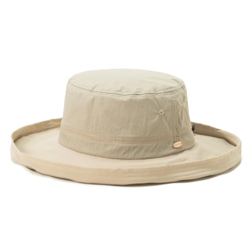 UVCoolix Women's UPF 50+ Wide Brim Cooling Sun Hat (Medium-Large / Khaki)