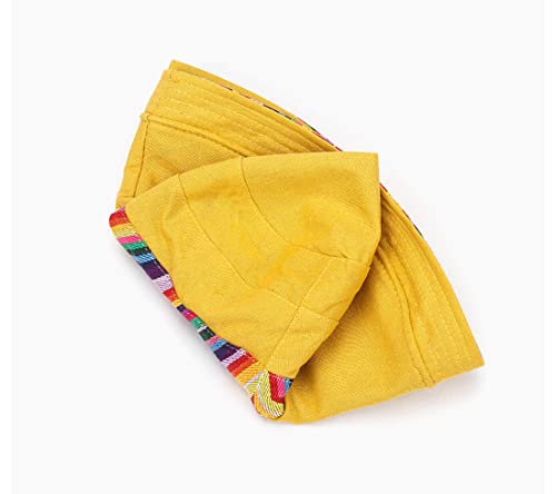 Women Summer Wide Brim Sun Hat Bucket Fishing Hats UV Protection (Medium / Qf001-yellow)
