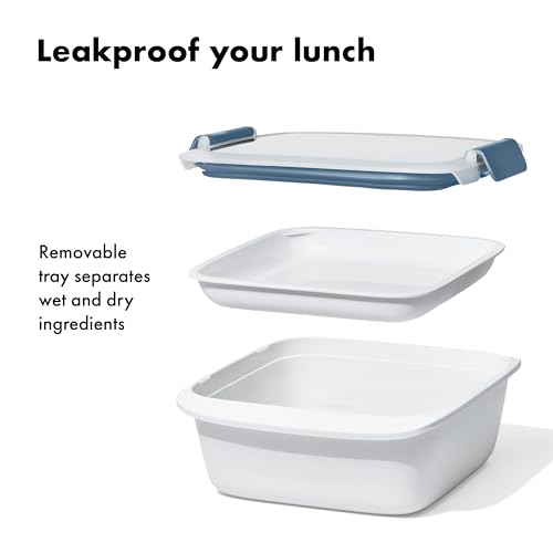 Good Grips Prep & Go Food Storage Salad Container (Salad Container / Ocean Blue)