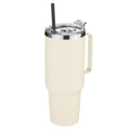 40 oz Stainless Steel Tumbler with Handle (Beige / 40 Ounces)