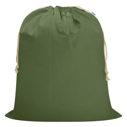 Canvas Laundry Bag 40"W x35"H (Army Green / XXL 40"Wx35"H┃1 Pack)