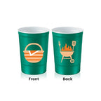 16 oz. Reusable Party Cups (BBQ Picnic Green / 12 Count)