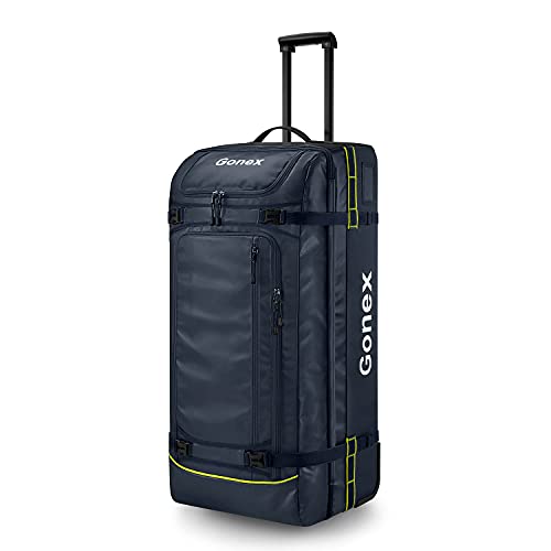 Rolling Duffle Bag with Wheels (Navy / 33 inch)