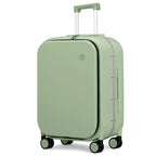 Luggage Suitcase with Spinner Wheels (Avocado Green / 24-inch)