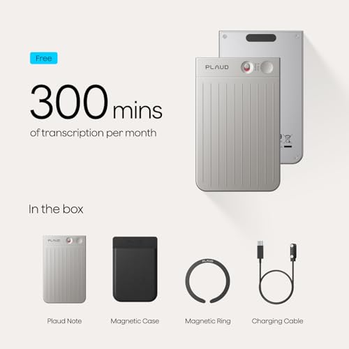 Note AI Voice Recorder Transcribe Summarize (Silver)