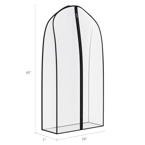 Suit Bags for Closet Storage Dust Covers for Hanging Clothes 43 in (43"-2pcs)
