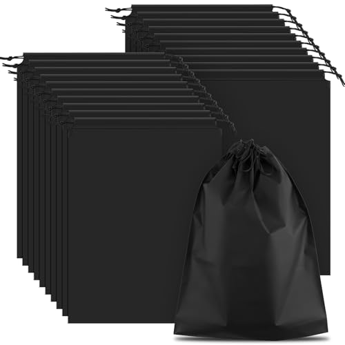 20 Pack Shoe Bags for Travel (Black)