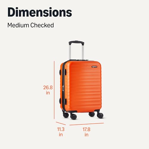 26" Hardside Medium Checked Luggage (Orange / Medium Checked)