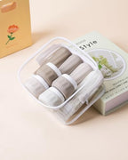 Travel Bottles for Toiletries 8 Pack (3 Ounce bottle 1 Ounce jar / Brown)