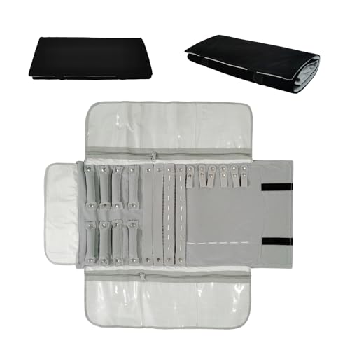 Travel Jewelry Case (Grey and Black)