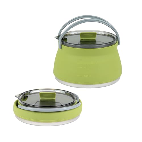 1L Green Silicone Collapsible Kettle (20 Count / Kettle)