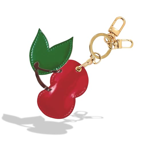 Keychain Case Compatible with Apple AirTag (Cherry)