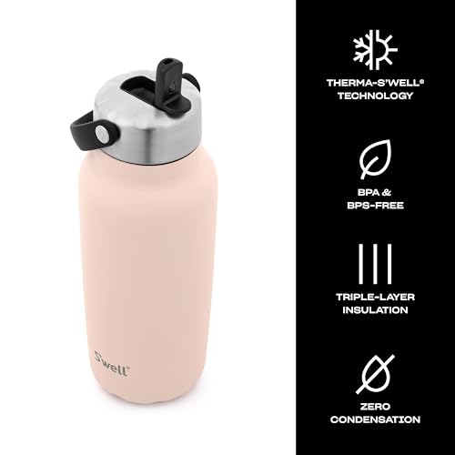 Recycled Stainless Steel Explorer with Flip Straw Lid (Himalayan Salt / 32 Ounces)