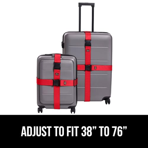 Heavy Duty Luggage Straps for Suitcase (Red)
