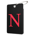 2 Pack Initial Luggage Tags for Suitcases Airplane Travel Essentials (Large N / Black)