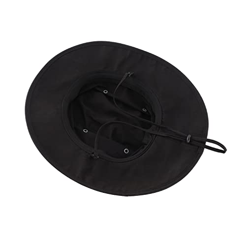 Summer UPF 50+ Men's Bucket Sun Hat Wide Brim Fishing Hat Safari Hat (Large-X-Large / Black)